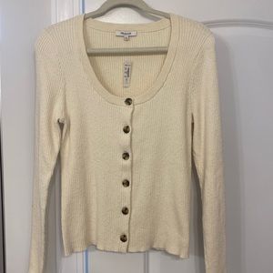 Madewell Scoopneck Cardigan Sweater Size L - New with Tags